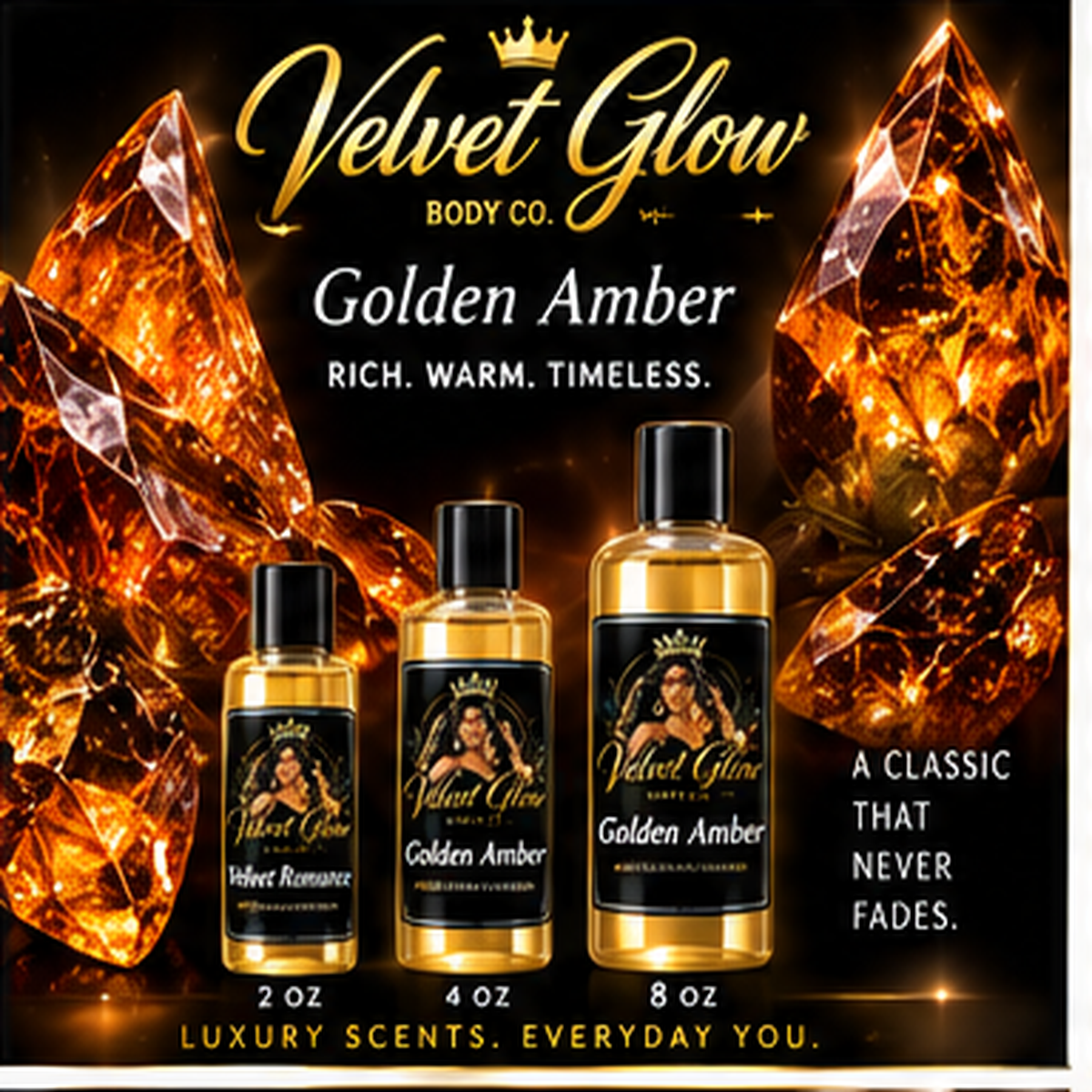 Velvet Glow Golden Amber Body Oil