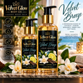 Velvet Glow Body Co. Velvet Breeze luxury body oil in 2 oz and 4 oz bottles